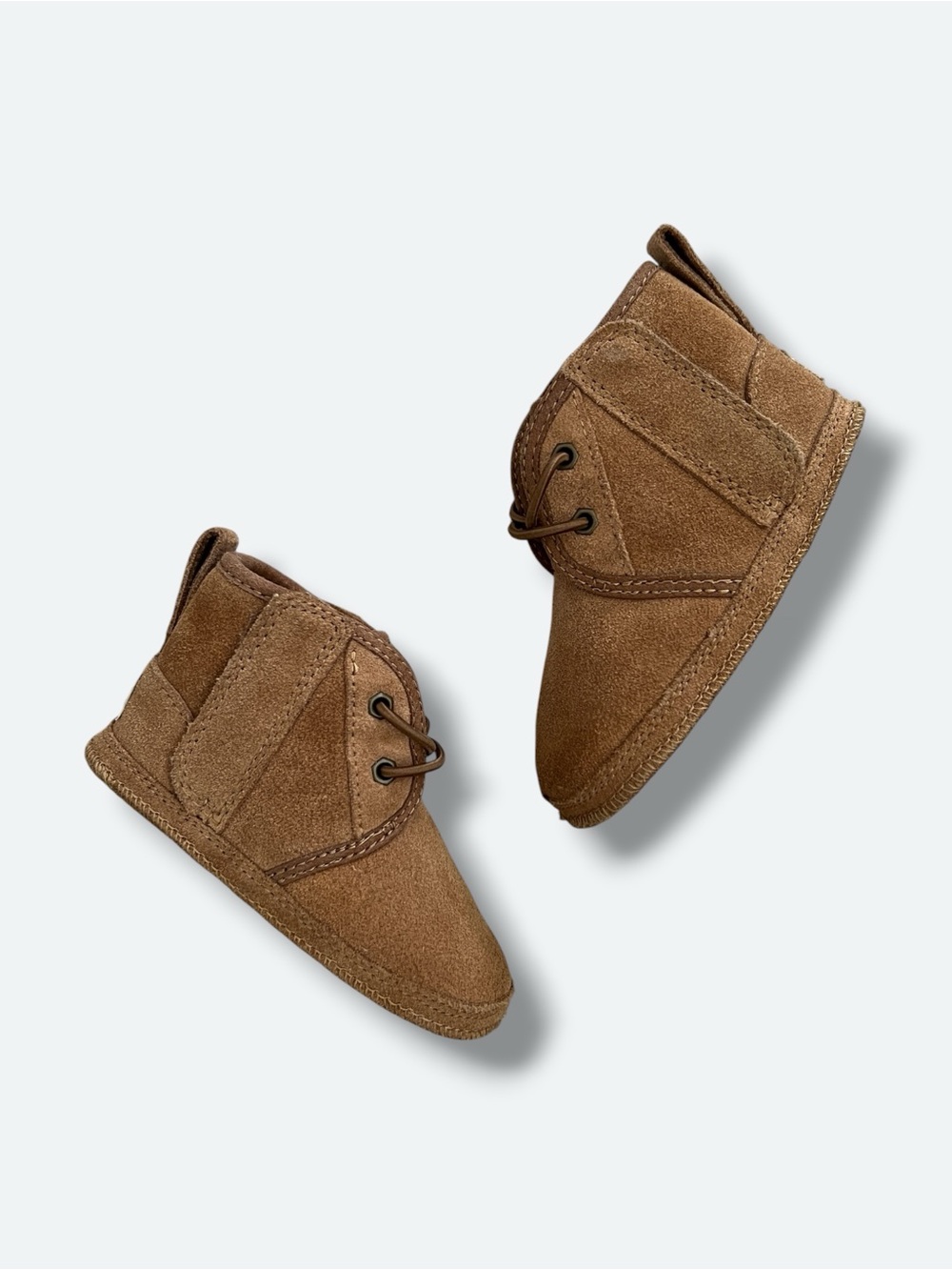UGG Neumel Chukka Boots Chestnut Suede Baby Toddler Size 4/5 Sherpa Lined